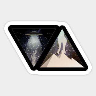 Ufo Pyramids of Time v2 Sticker